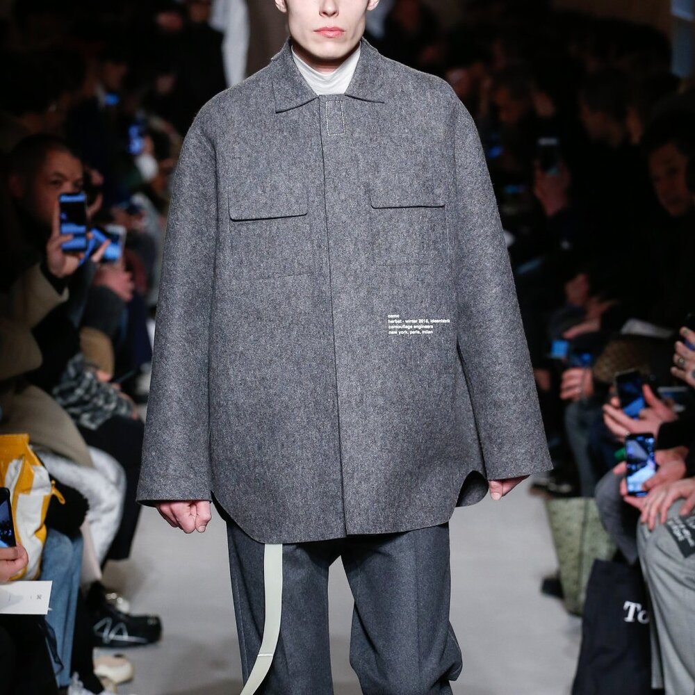 AW18 OAMC KUNSTHALLE FELT OVERSHIRT JACKET L